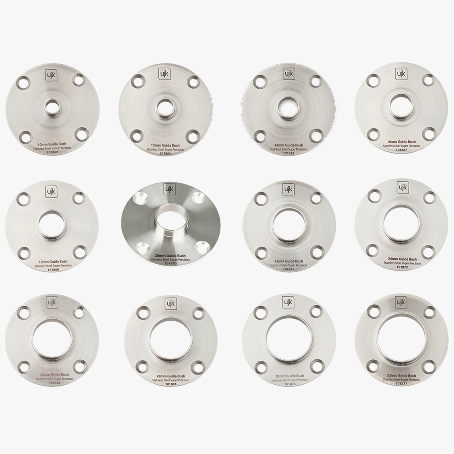 Stainless Steel Guide Bush Set 12