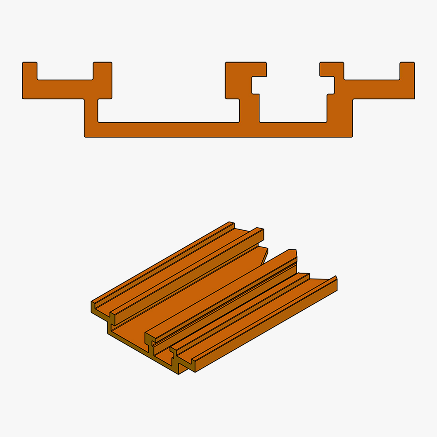 Mitre Fence & T-Slot Track 600mm