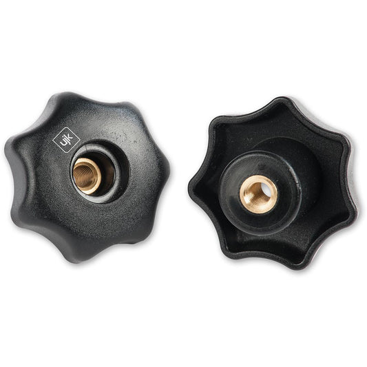Star Knobs Threaded Through Hole (Pair)