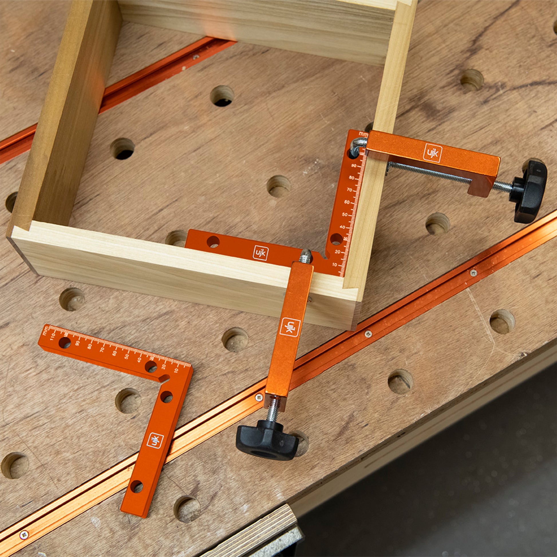Assembly Squares with Clamping Holes - (Pair)
