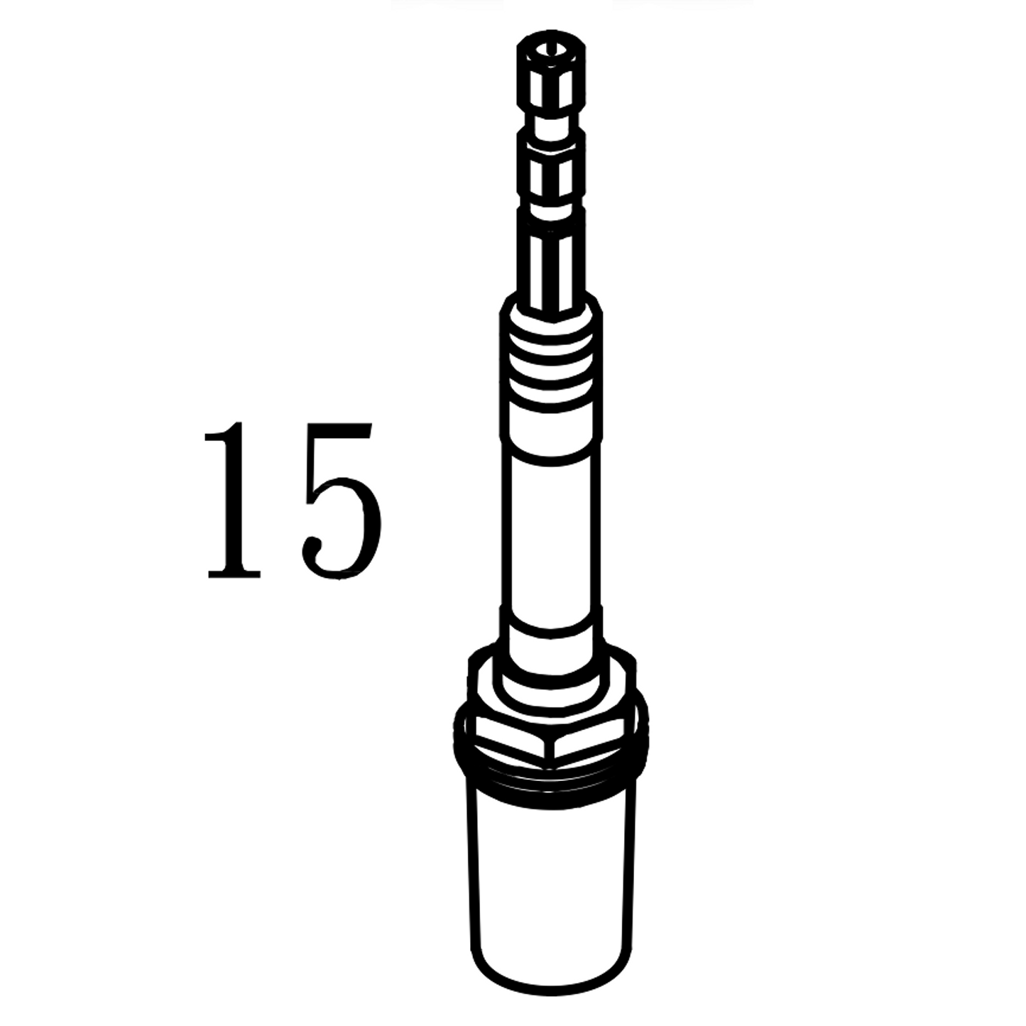 Replacement Spindle for Drill Guide (Part 15)
